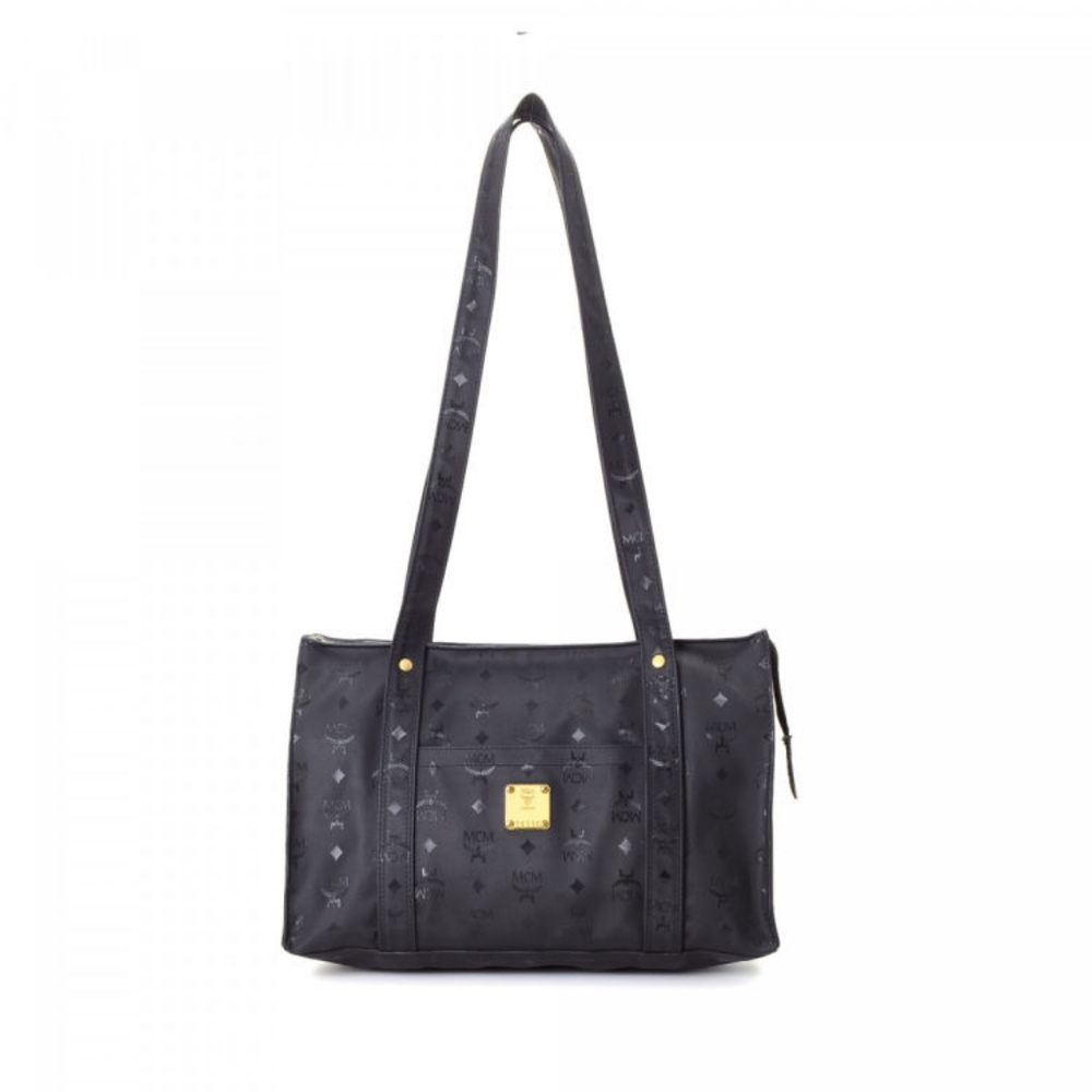MCM BLACK VISETOS SHOULDER BAG